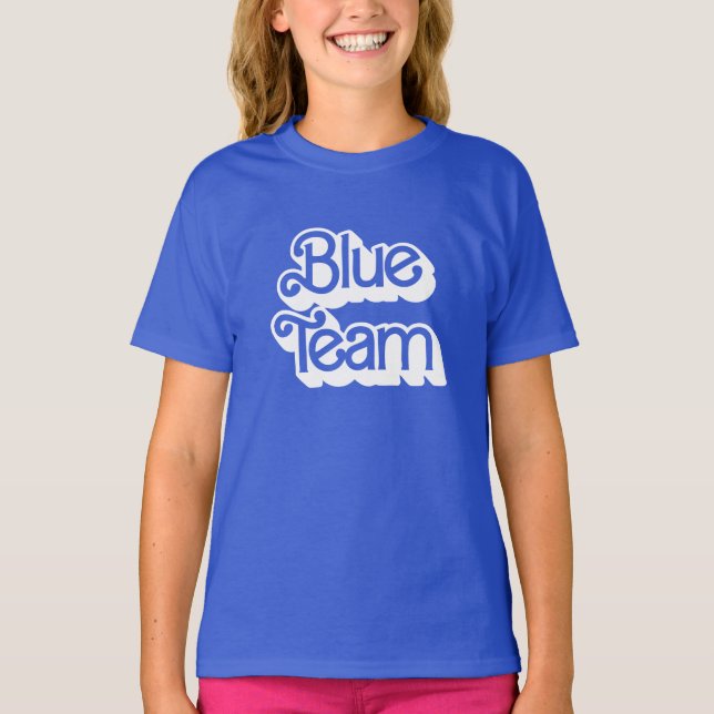Färg Krig Blue Team Shirt T Shirt (Framsida)