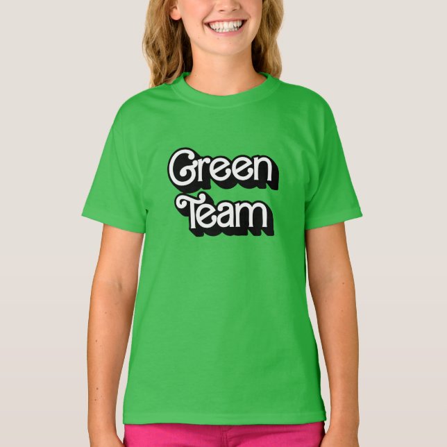 Färg Krig Grönt Team Shirt T (Framsida)