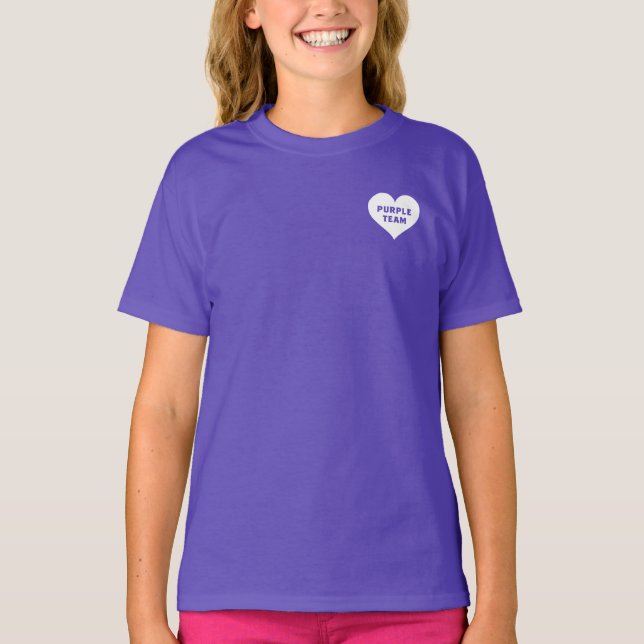 Färg Krig Lila Team Shirt T Shirt (Framsida)