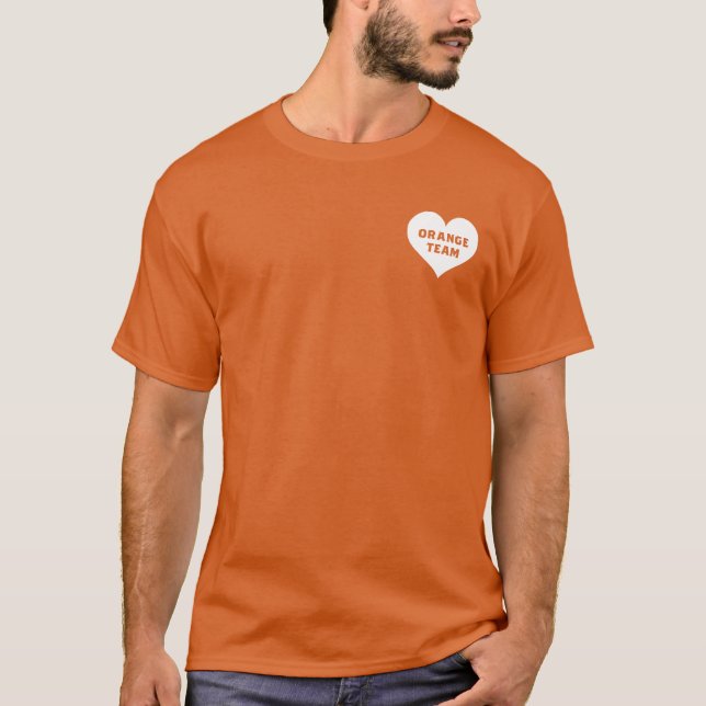 Färg Krig Orange Team Shirt T Shirt (Framsida)