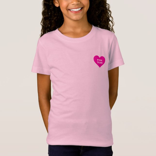 Färg Krig Rosa Team Shirt T (Framsida)