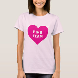 Färg Krig Rosa Team Shirt T