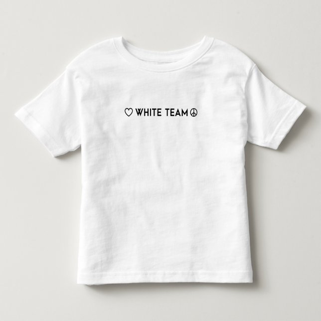 Färg Krig White Team Shirt T (Framsida)