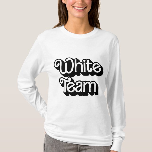 Färg Krig White Team Shirt T (Framsida)