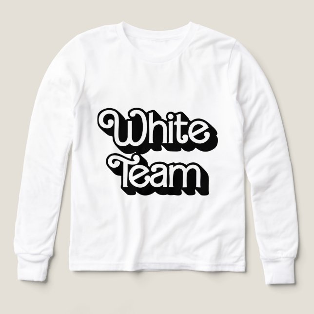 Färg Krig White Team Shirt T Shirt (Design framsida)