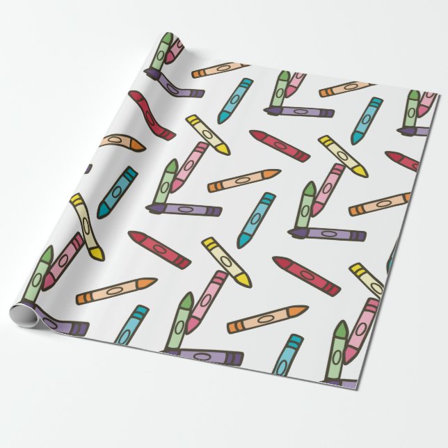 Färg Kritor Presentpapper (Utrullad)