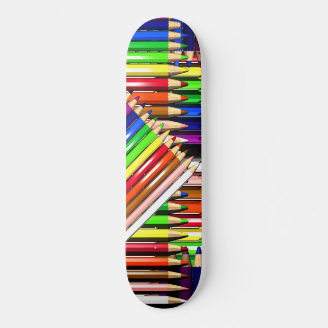 färg kritor skateboard bräda 20,5 cm (Framsida)