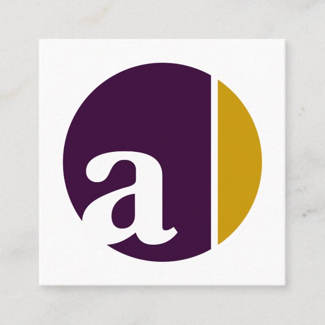 färg-krockcirklar fyrkantigt visitkort (Framsida)