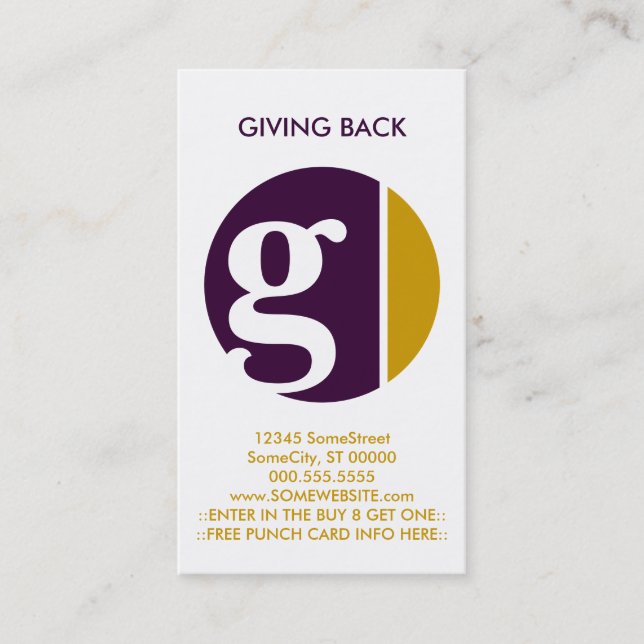 färg krossa lojaliteten frimärke lojalitetskort (Framsida)