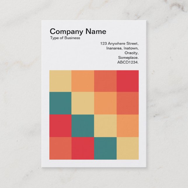 Färg-kvadrater - 017 visitkort (Framsida)