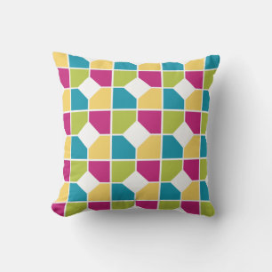 FÄRG Kvadrater Geometric Mönster Kudde