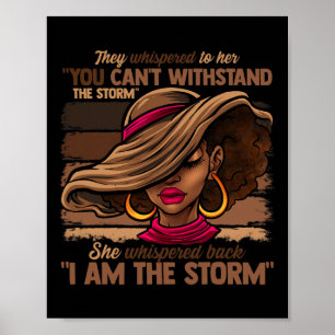 Färg Kvinnor jag är Storm Black EmpowerGirl Girl Poster