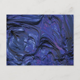 Färg Lila Blue Paint med tungt Struktur Vykort