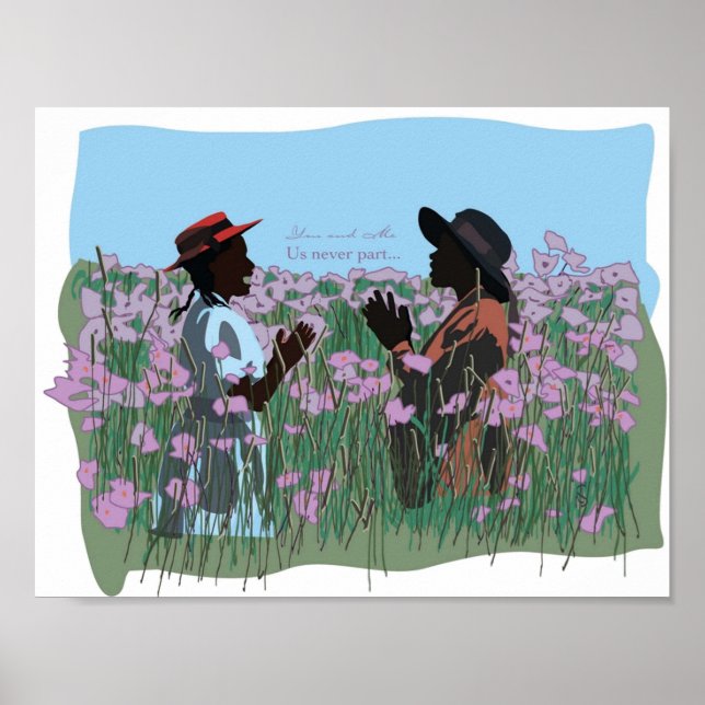 Färg Lila Movie Art Sisters spelar dig och mig Poster (Framsidan)