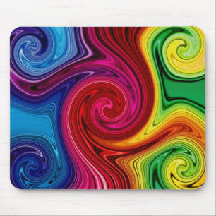Färg-linda Swirl Mousepad Musmatta