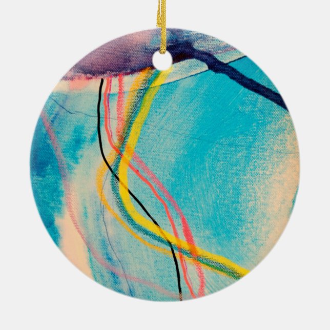 Färg Linjer nr 1 Julgransprydnad Keramik (Baksidan)