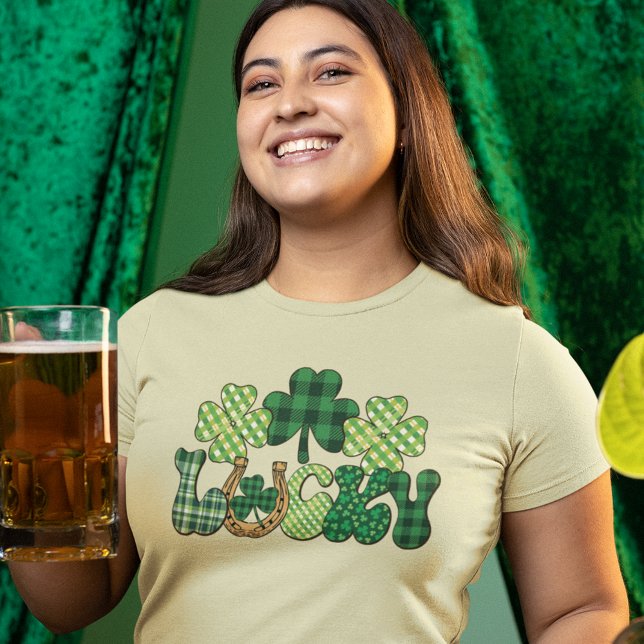 Färg Lucky St patricks day Kvinnor T Shirt (Colour Lucky St Patricks Day women T-Shirt)