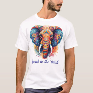 "Färg Majesty: Tribal Elefantkonst i Djärva Nyanse T Shirt