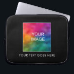 Färg-mall för anpassadets textbildsdesign laptop fodral<br><div class="desc">Anpassadet Image Photo Bild Business Company Logotyp Add Text Template Elegant Modern Neoprene 10-tums Laptop sleeve.</div>