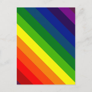 FÄRG ME A RAINBOW (stripe-design) ~ Vykort