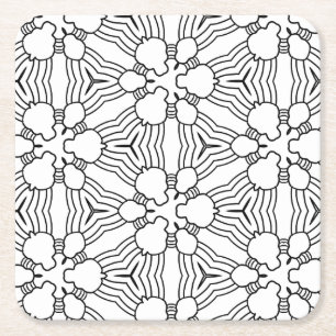 färg me abstrakt Dodle underlägg Papper Kvadrat