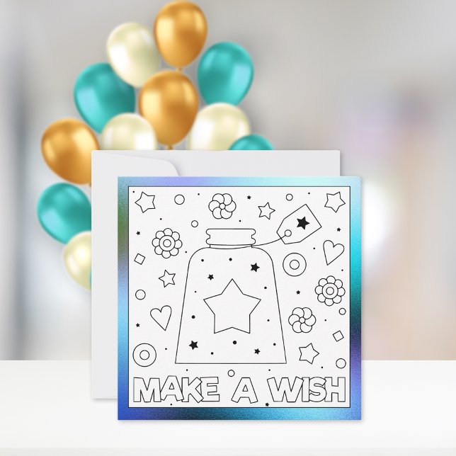 Färg Me Birthday - Önska | Aktivitetskort (Skapare uppladdad)