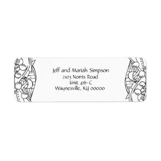 Färg Me Black and White One Returadress Etikett