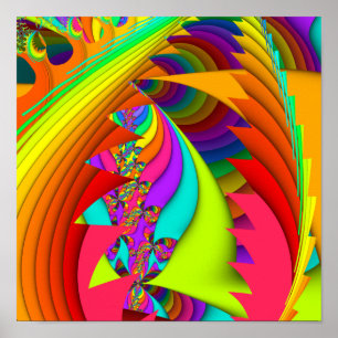 Färg Me Bright #3 Fractal Poster