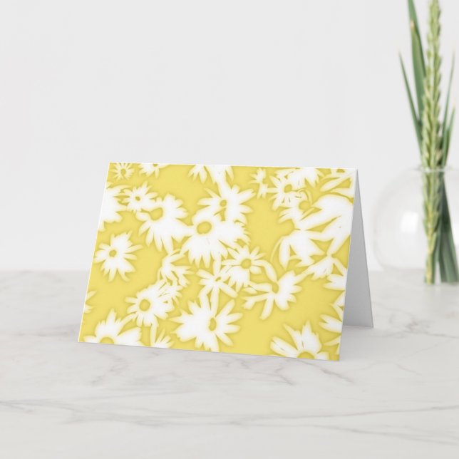 Färg Me-Daisy, Gult födelsedagskort Helgkort (Framsida)