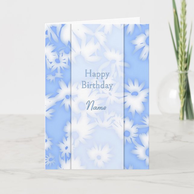 Färg Me Daisy Himmel Blue Birthday Card Helgkort (Framsida)
