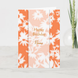 Färg Me Daisys Mandarin Orange Birdday Card Helgkort
