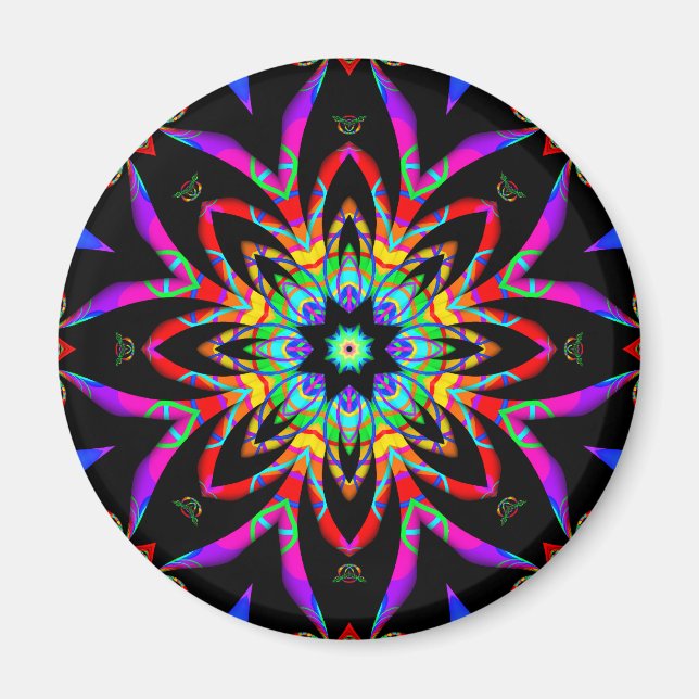 Färg Me Fantastiskt Fractal Magnet (Framsidan)