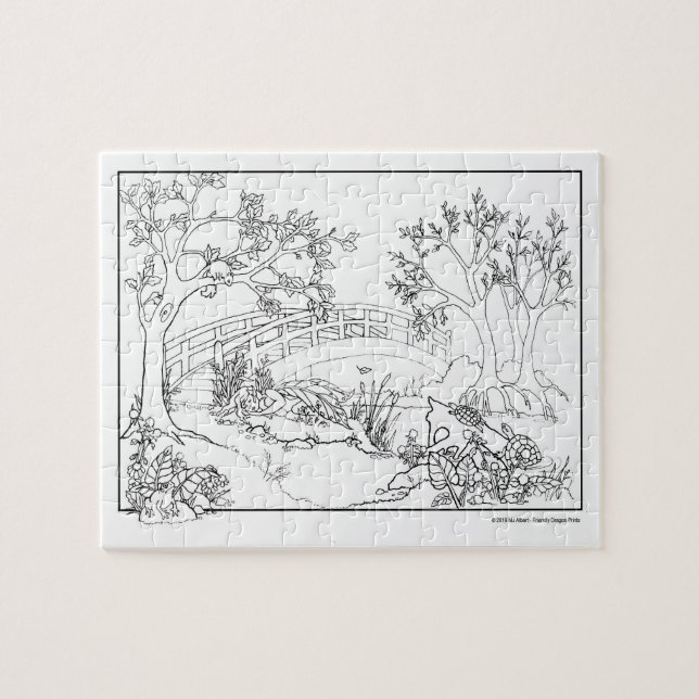 FÄRG ME! Gör ett eget unikt presentobjekt Pussel (Horisontell)