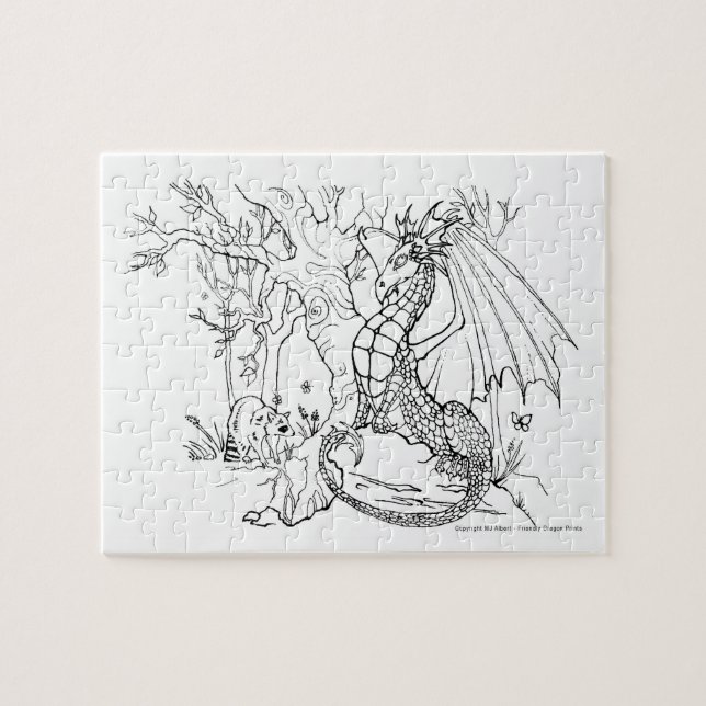 FÄRG ME! Gör ett eget unikt presentobjekt Pussel (Horisontell)