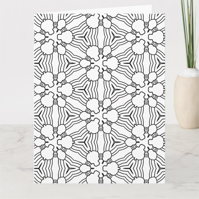 färg me-gratulationskort för abstrakt kort (Framsida)