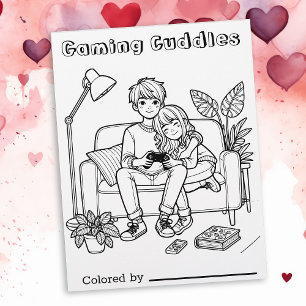 Färg Me Page för barn   Anime Gaming Cuddles