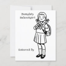 Färg Me Page för barn | Anime Naughty Schoolgirl