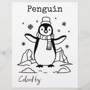 Färg Me Page för barn   Anime Penguin