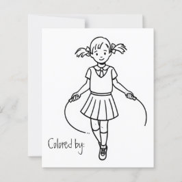 Färg Me Page för barn | Anime School Girl