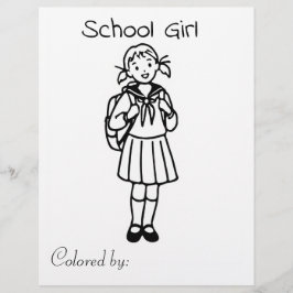 Färg Me Page för barn | Skolflicka