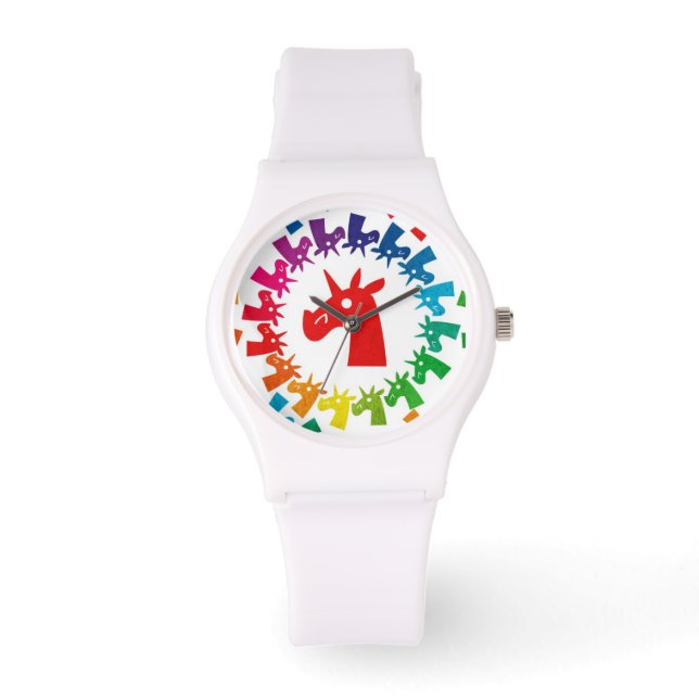 Färg Me Rainbow Unicorn Watch Armbandsur (Framsida)