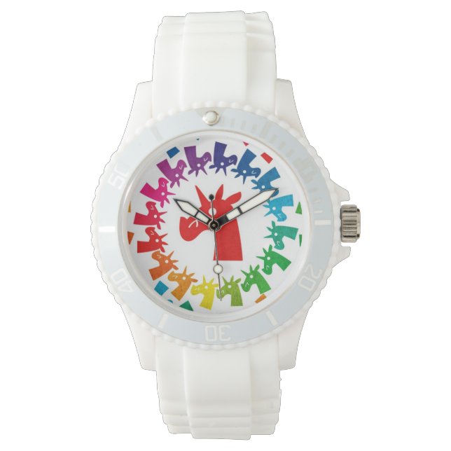 Färg Me Rainbow Unicorn Watch Armbandsur (Framsida)