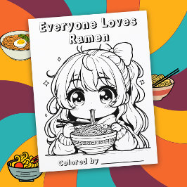 Färg Me-sida | Anime Girl Eating Ramen