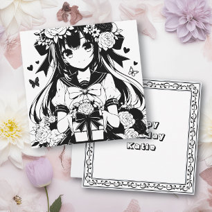 Färg Me-sida   Djuren födelsedag för henne Kort