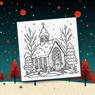 Färg Me-sida   Julkyrka Julkort