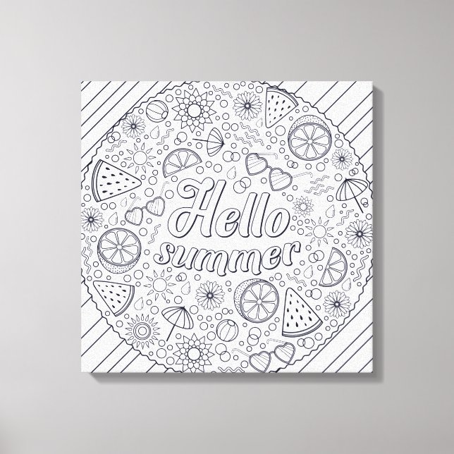 Färg Me Söt -Wrapped Canvas (glans) (Framsida)