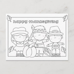 Färg me Thanksgiving vykort