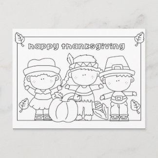 Färg me Thanksgiving vykort