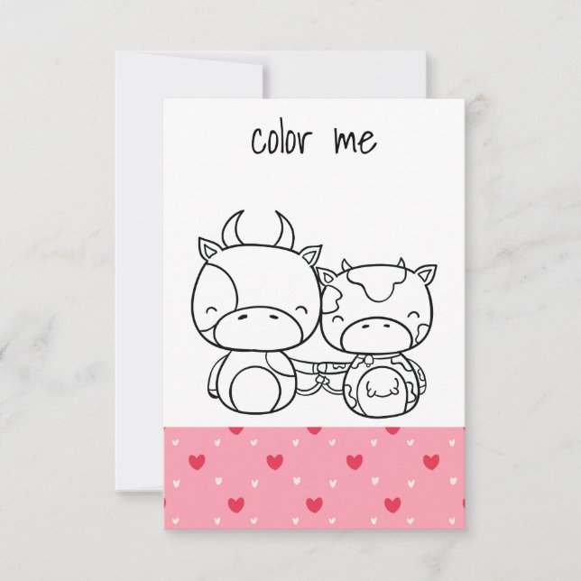 Färg me Valentines day Anpassningsbar (Framsida)