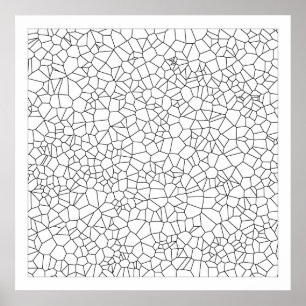 Färg Me Voronoi Mönster Poster